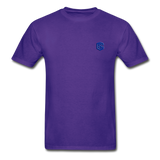 Hanes Adult Tagless T-Shirt  WITH BLUE  LOGO - purple