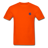 Hanes Adult Tagless T-Shirt  WITH BLUE  LOGO - orange