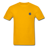 Hanes Adult Tagless T-Shirt  WITH BLUE  LOGO - gold