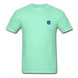 Hanes Adult Tagless T-Shirt  WITH BLUE  LOGO - deep mint