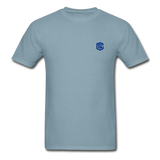 Hanes Adult Tagless T-Shirt  WITH BLUE  LOGO - stonewash blue