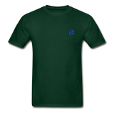 Hanes Adult Tagless T-Shirt  WITH BLUE  LOGO - forest green