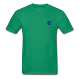 Hanes Adult Tagless T-Shirt  WITH BLUE  LOGO - kelly green