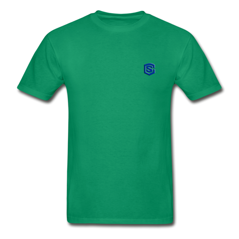 Hanes Adult Tagless T-Shirt  WITH BLUE  LOGO - kelly green