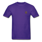 Hanes Adult Tagless T-Shirt  WITH BROWN  LOGO - purple