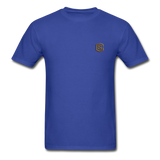 Hanes Adult Tagless T-Shirt  WITH BROWN  LOGO - royal blue