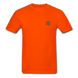 Hanes Adult Tagless T-Shirt  WITH BROWN  LOGO - orange