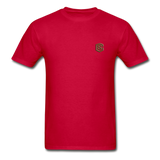 Hanes Adult Tagless T-Shirt  WITH BROWN  LOGO - red