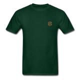 Hanes Adult Tagless T-Shirt  WITH BROWN  LOGO - forest green