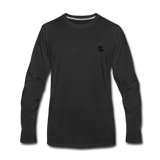 Men's Premium Long Sleeve T-Shirt  WITH BLACK  LOGO - black