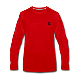 Men's Premium Long Sleeve T-Shirt  WITH BLACK  LOGO - red