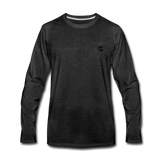 Men's Premium Long Sleeve T-Shirt  WITH BLACK  LOGO - charcoal gray