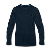 Men's Premium Long Sleeve T-Shirt  WITH BLACK  LOGO - deep navy