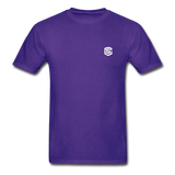 Hanes Adult Tagless T-Shirt  WITH WHITE  LOGO - purple