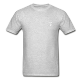 Hanes Adult Tagless T-Shirt  WITH WHITE  LOGO - heather gray