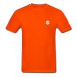 Hanes Adult Tagless T-Shirt  WITH WHITE  LOGO - orange