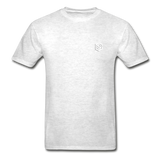 Hanes Adult Tagless T-Shirt  WITH WHITE  LOGO - light heather gray