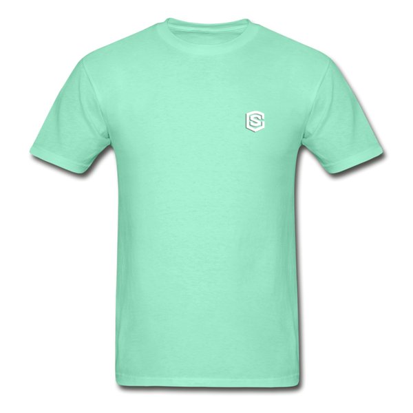 Hanes Adult Tagless T-Shirt  WITH WHITE  LOGO - deep mint