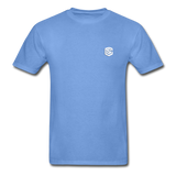 Hanes Adult Tagless T-Shirt  WITH WHITE  LOGO - carolina blue