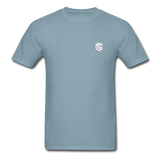 Hanes Adult Tagless T-Shirt  WITH WHITE  LOGO - stonewash blue