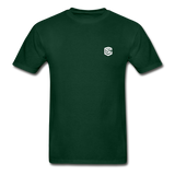 Hanes Adult Tagless T-Shirt  WITH WHITE  LOGO - forest green