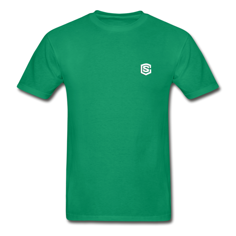 Hanes Adult Tagless T-Shirt  WITH WHITE  LOGO - kelly green