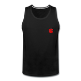 Men’s Premium Tank  WITH  RED LOGO - black