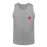 Men’s Premium Tank  WITH  RED LOGO - heather gray