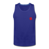 Men’s Premium Tank  WITH  RED LOGO - royal blue