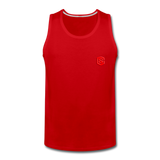 Men’s Premium Tank  WITH  RED LOGO - red