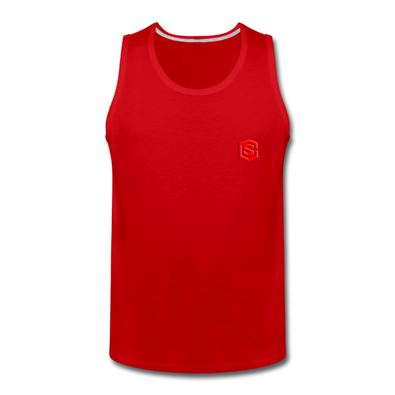 Men’s Premium Tank  WITH  RED LOGO - red