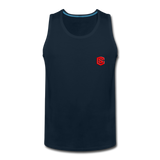 Men’s Premium Tank  WITH  RED LOGO - deep navy