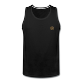 Men’s Premium Tank  WITH BROWN  LOGO - black