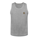 Men’s Premium Tank  WITH BROWN  LOGO - heather gray