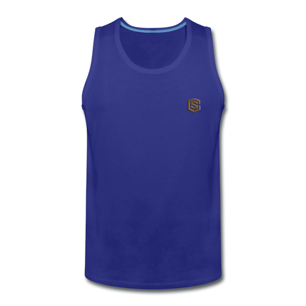 Men’s Premium Tank  WITH BROWN  LOGO - royal blue