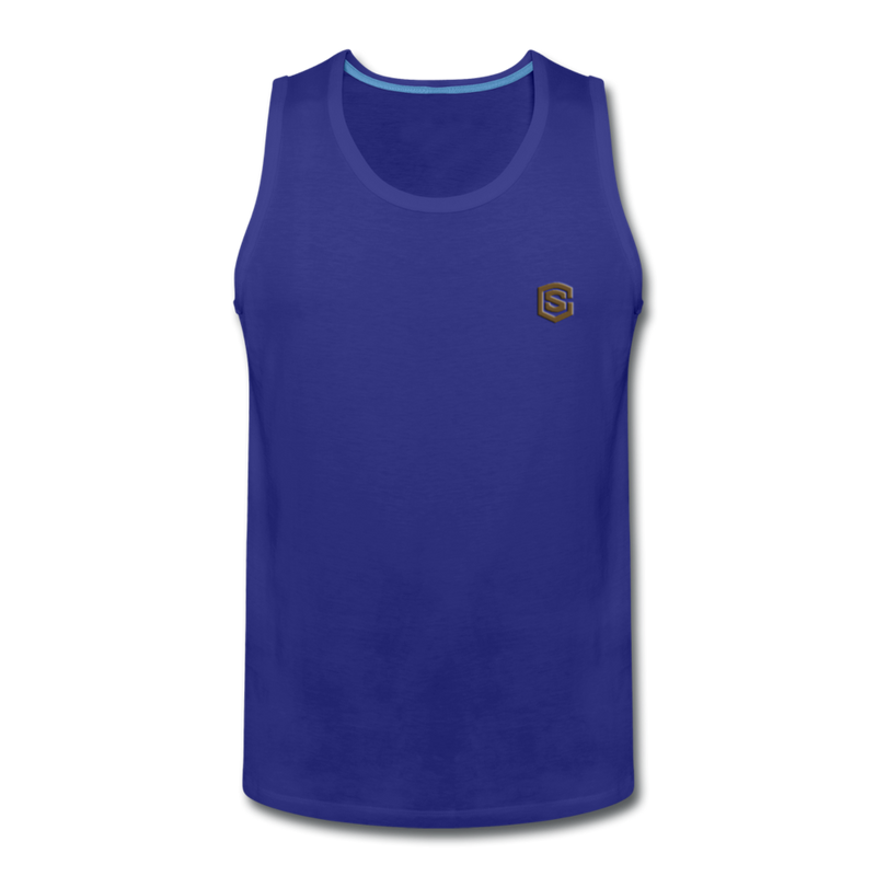 Men’s Premium Tank  WITH BROWN  LOGO - royal blue