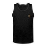 Men’s Premium Tank  WITH BROWN  LOGO - charcoal gray