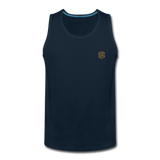 Men’s Premium Tank  WITH BROWN  LOGO - deep navy