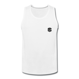 Men’s Premium Tank  WITH BLACK  LOGO - white