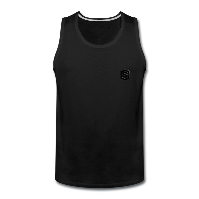 Men’s Premium Tank  WITH BLACK  LOGO - black