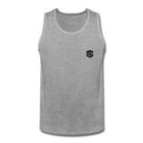 Men’s Premium Tank  WITH BLACK  LOGO - heather gray