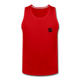 Men’s Premium Tank  WITH BLACK  LOGO - red