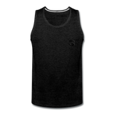 Men’s Premium Tank  WITH BLACK  LOGO - charcoal gray