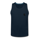 Men’s Premium Tank  WITH BLACK  LOGO - deep navy