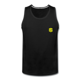 Men’s Premium Tank  WITH  YELLOW  LOGO - black