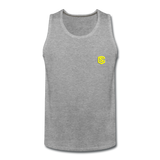 Men’s Premium Tank  WITH  YELLOW  LOGO - heather gray