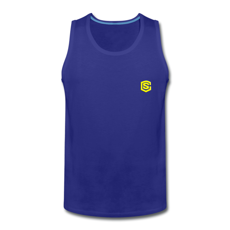 Men’s Premium Tank  WITH  YELLOW  LOGO - royal blue