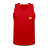 Men’s Premium Tank  WITH  YELLOW  LOGO - red