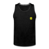 Men’s Premium Tank  WITH  YELLOW  LOGO - charcoal gray