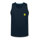 Men’s Premium Tank  WITH  YELLOW  LOGO - deep navy